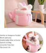 Pet Carrier Bag, Cat Bag Carrier, Double Pocket Cat Front Pack, Carry Bag For Pets, Warm Pet Carrier Bag, Travel Backpacks For Dogs And Cats Backpack - Image 5