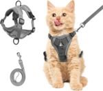 Summer Cat Chest Harness And Leash, Anti-Escape Adjustable Soft Mesh Cat Leash And Chest Harness Set For All Types Of Cats Cat Vests - Image 5