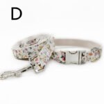 White Flower Flower Pet Collar Leash Metal Buckle Dog Collar Cat Collar - Image 4