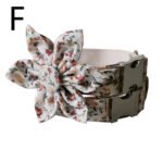 White Flower Flower Pet Collar Leash Metal Buckle Dog Collar Cat Collar - Image 6