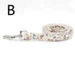 White Flower Flower Pet Collar Leash Metal Buckle Dog Collar Cat Collar - Image 2