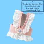 Dog Leash Cat Leash Premium Summer Pet Harness Leash Set Breathable Lightweight And Escape Proof Vest For Cats Small Dogs Adjustable Outdoor Walking Gear With Secure Leash Attachment Luxury Pet Gift F - Image 7