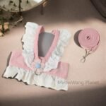 Dog Leash Cat Leash Premium Summer Pet Harness Leash Set Breathable Lightweight And Escape Proof Vest For Cats Small Dogs Adjustable Outdoor Walking Gear With Secure Leash Attachment Luxury Pet Gift F - Image 5