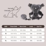 Summer Cat Chest Harness And Leash, Anti-Escape Adjustable Soft Mesh Cat Leash And Chest Harness Set For All Types Of Cats Cat Vests - Image 2